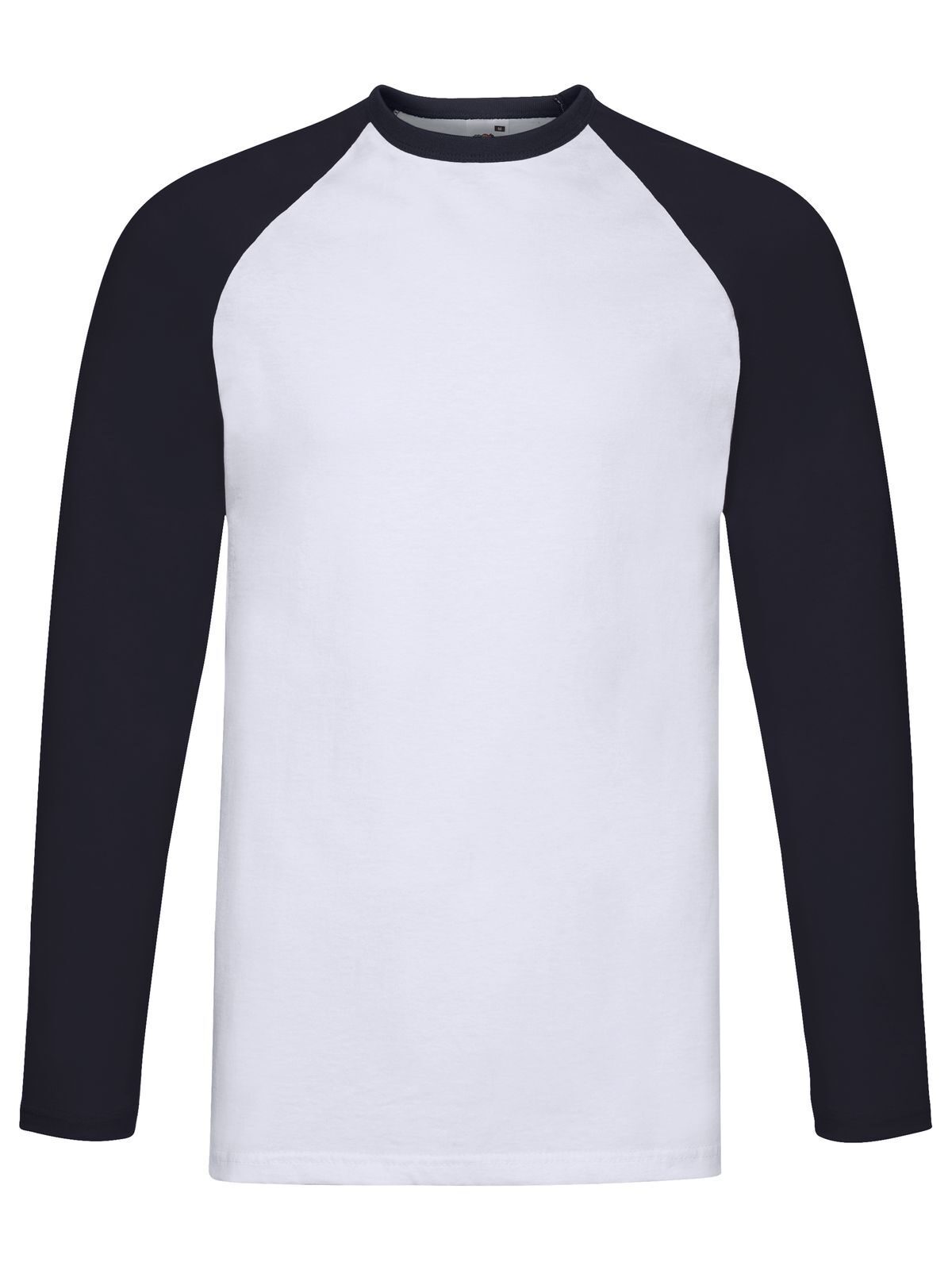 Langarm-Baseball-T-Shirt - WE - WE – Weiß-Tiefblau
