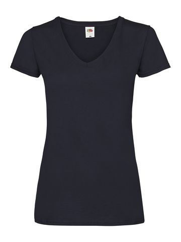 Damen Valueweight V-Ausschnitt T-Shirt - AZ - AZ – Tiefblau