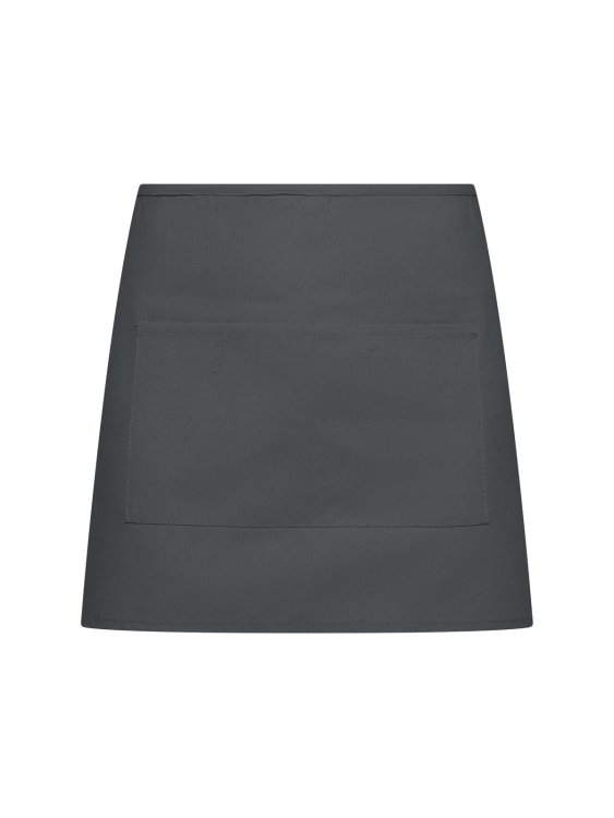 Einfache Halbschürze mit Tasche - GY - Grau