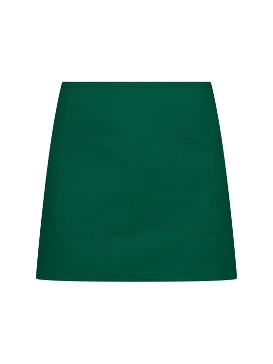 Einfache Halbschürze mit Tasche - BG - Flaschengrün