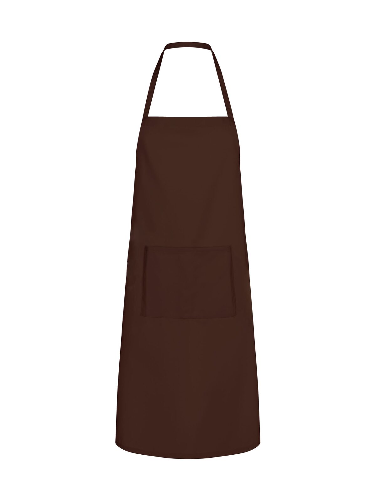 Einfache Schürze mit Tasche - BR - Braun