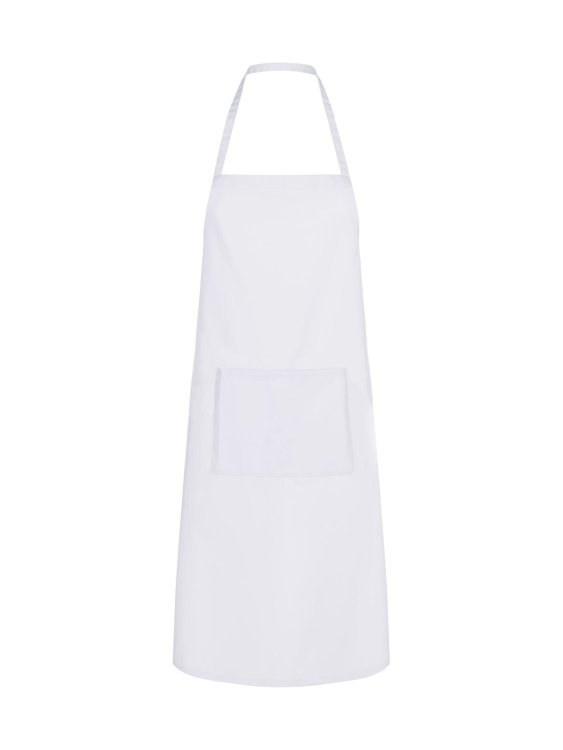 Einfache Schürze mit Tasche - WH - WH – weiß