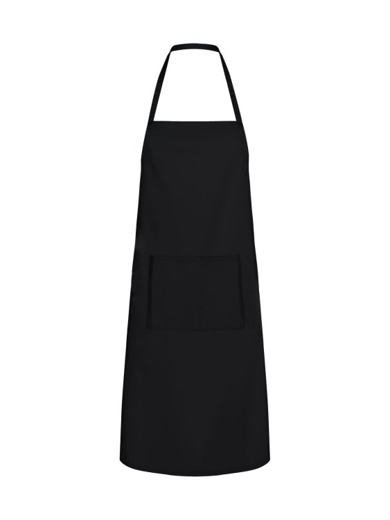Einfache Schürze mit Tasche - BK - BK – Schwarz