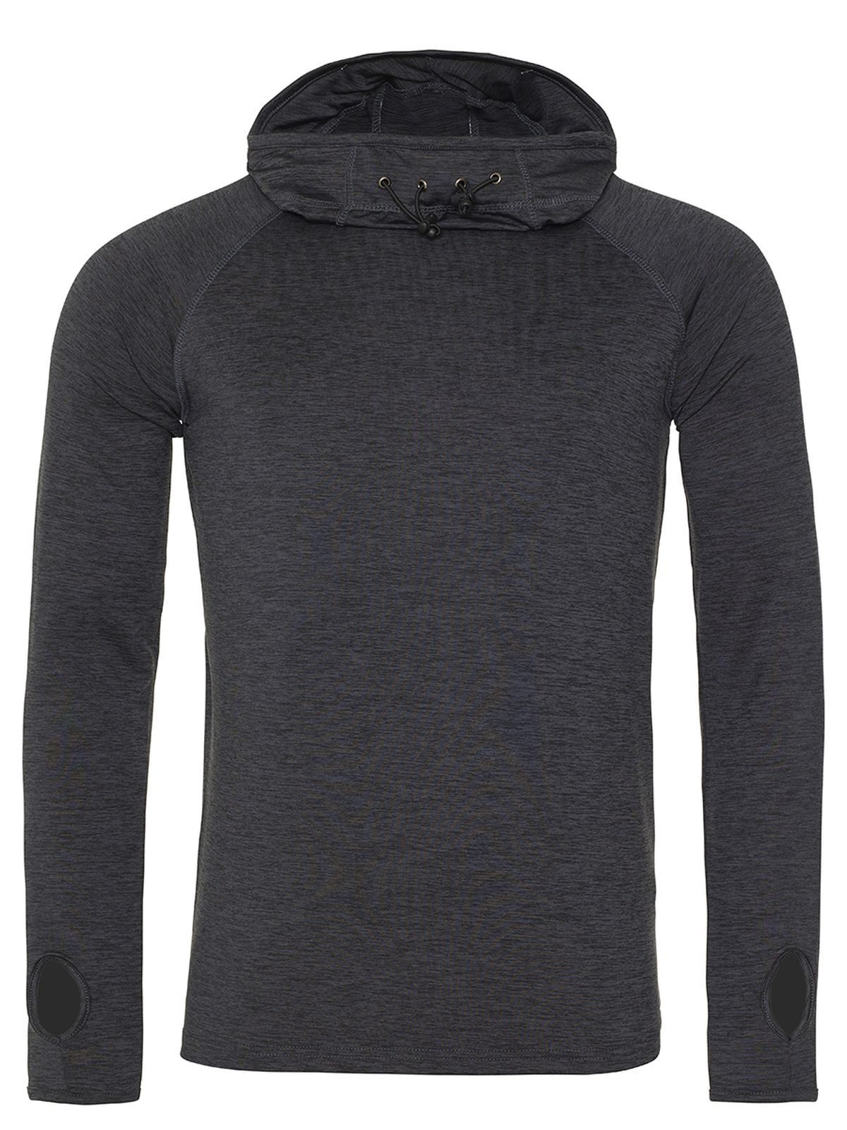 Cooles Herren-Top mit Wasserfallausschnitt - BSM - BLACK SLATE MELANGE