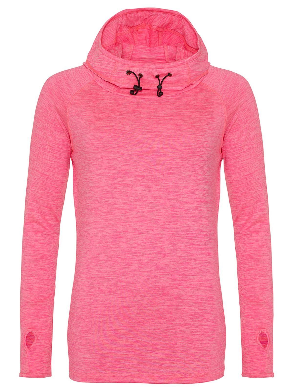 Cooles Damen-Top mit Wasserfallausschnitt - EPM - ELECTRIC PINK MELANGE
