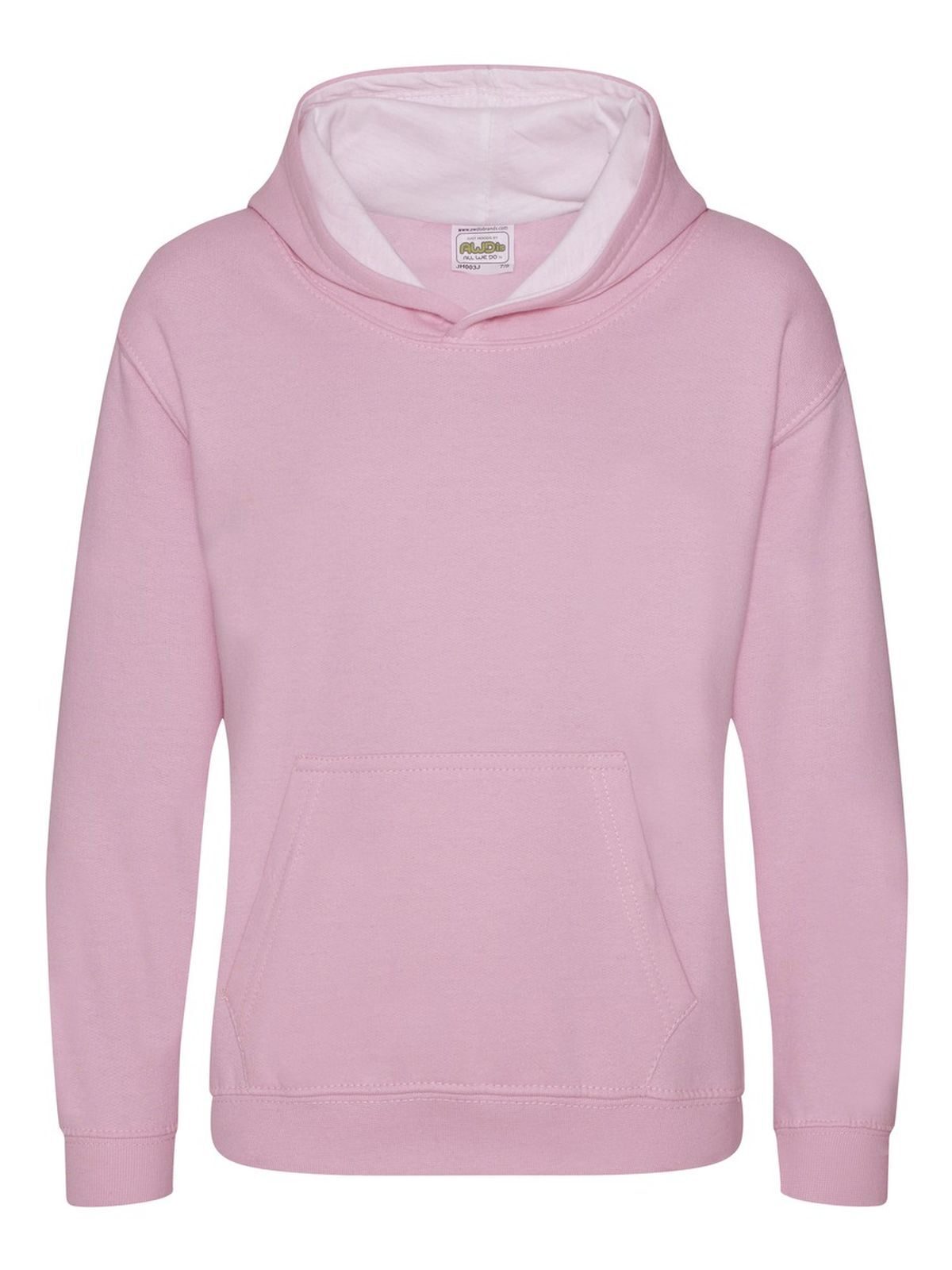College-Hoodie für Kinder - BPK/ARW – BABYROSA/ARCTIC WHITE