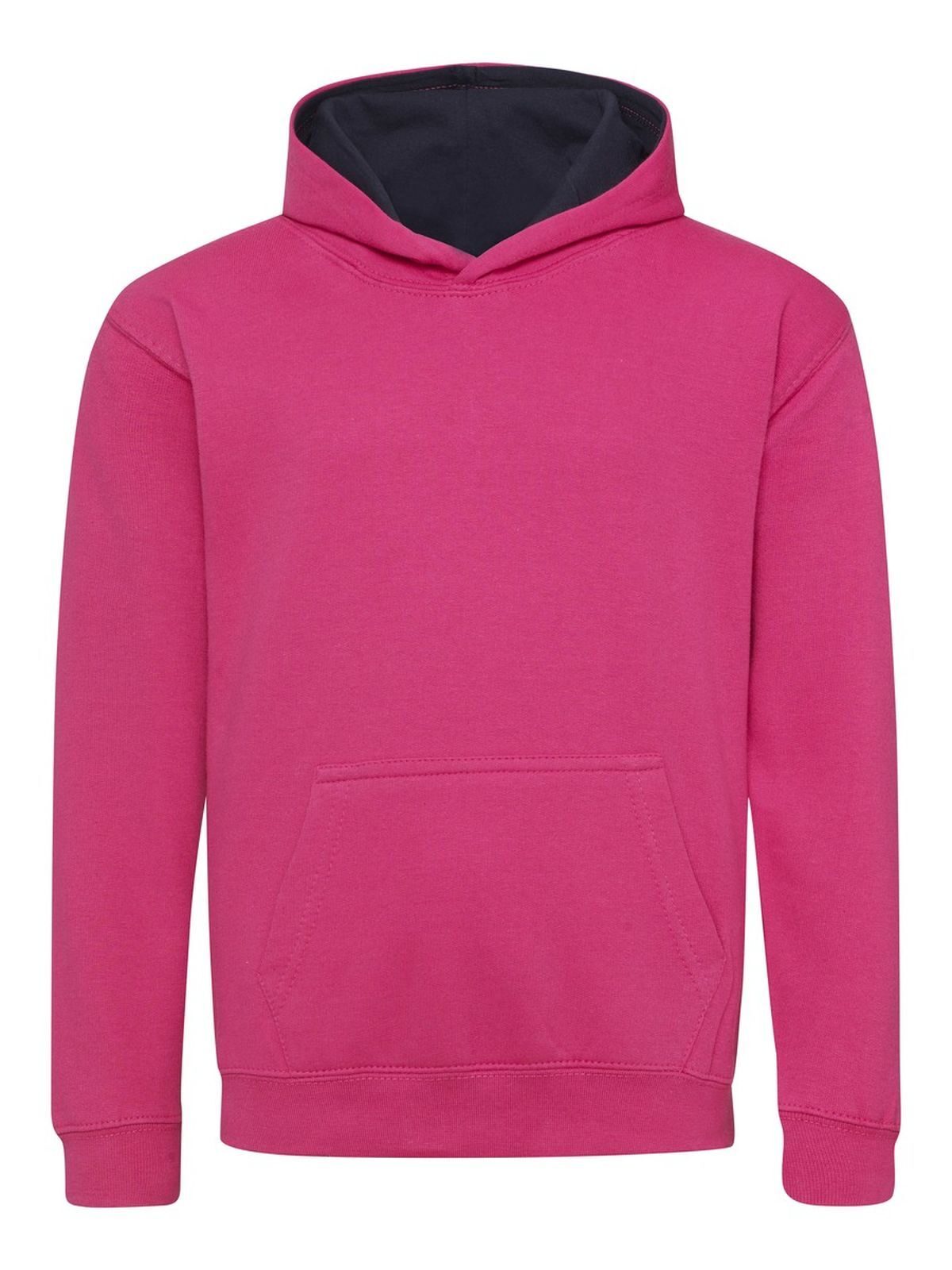 College-Hoodie für Kinder - HPK/FNA - HOT PINK/FRANZÖSISCH MARINEBLAU