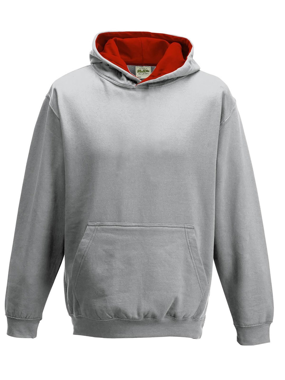 College-Hoodie für Kinder - HGRFIR - HGRFIR – HEATHER GREY/FIRE RED