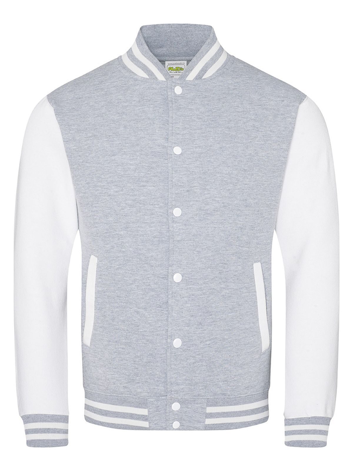 Collegejacke - HGR/WHT - HEATHER GREY/WHITE