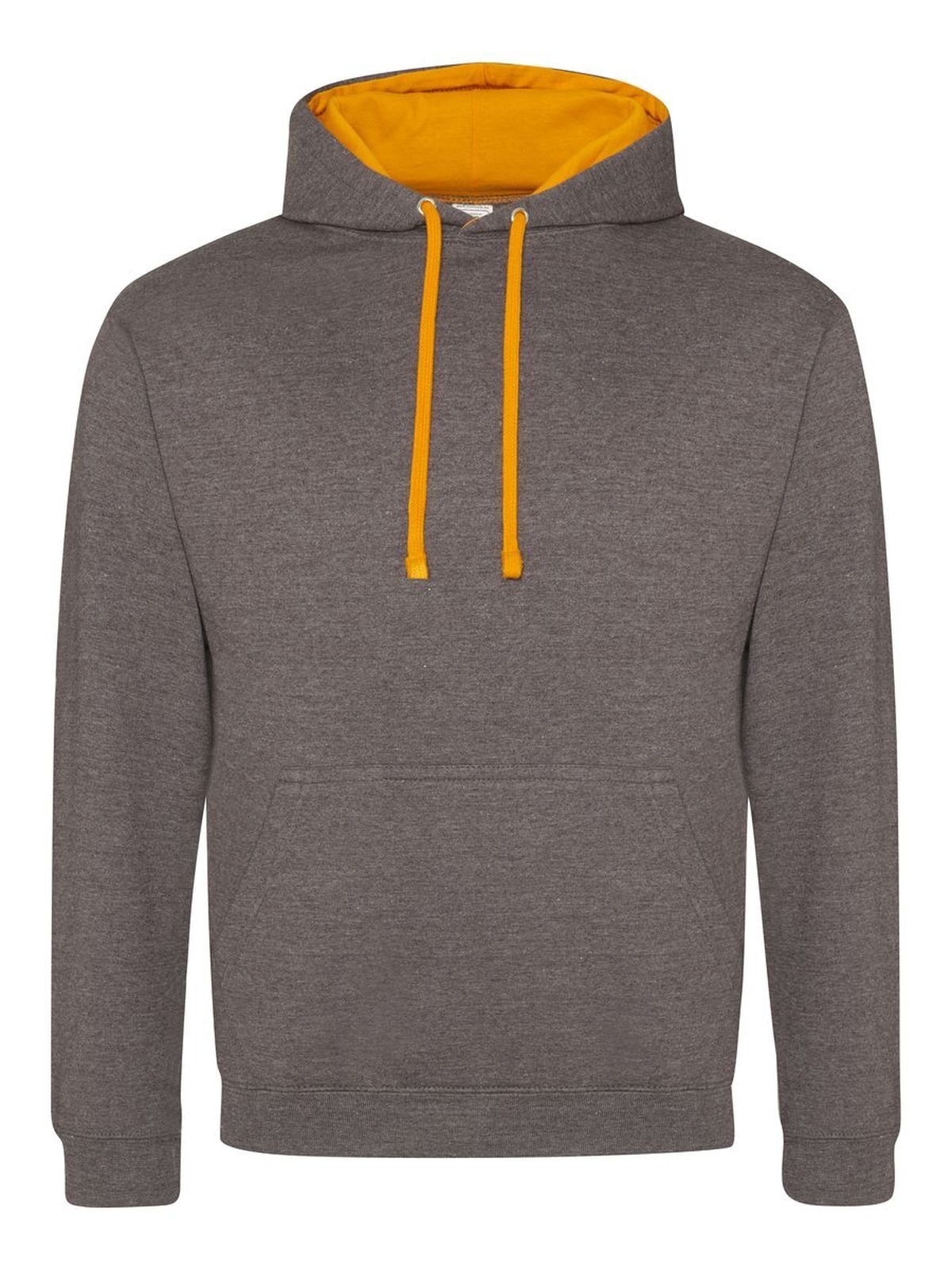 College-Hoodie - CHA/OCR - CHARCOAL/ORANGE CRUSH
