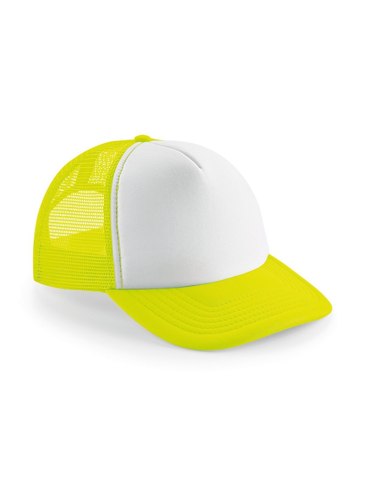 Vintage Snapback Trucker Cap - FLYWH - Fluoreszierendes Gelb/Weiß