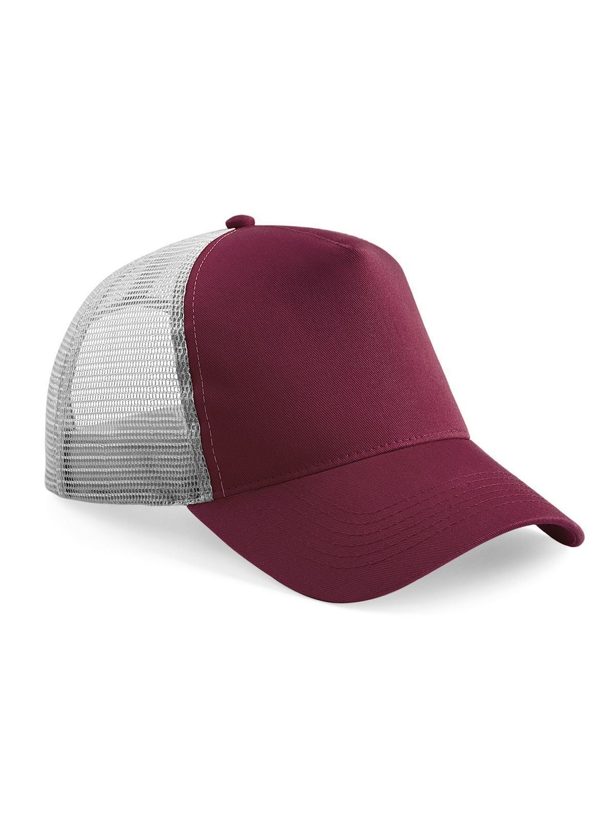 Snapback Trucker - BURLG - Bordeauxrot/hellgrau