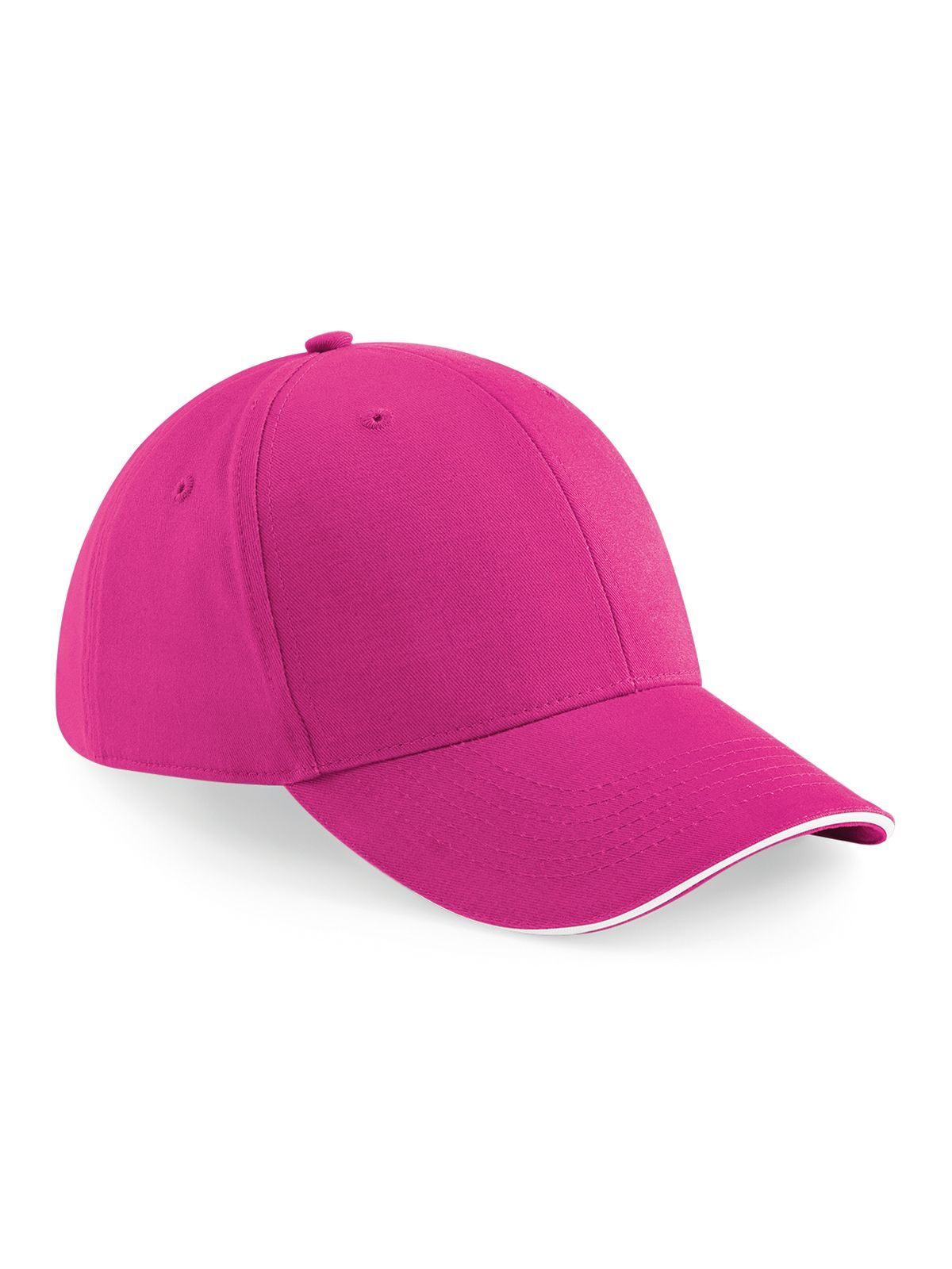 Athleisure 6 Panel Cap - FUSW - Fuchsia/Weiß