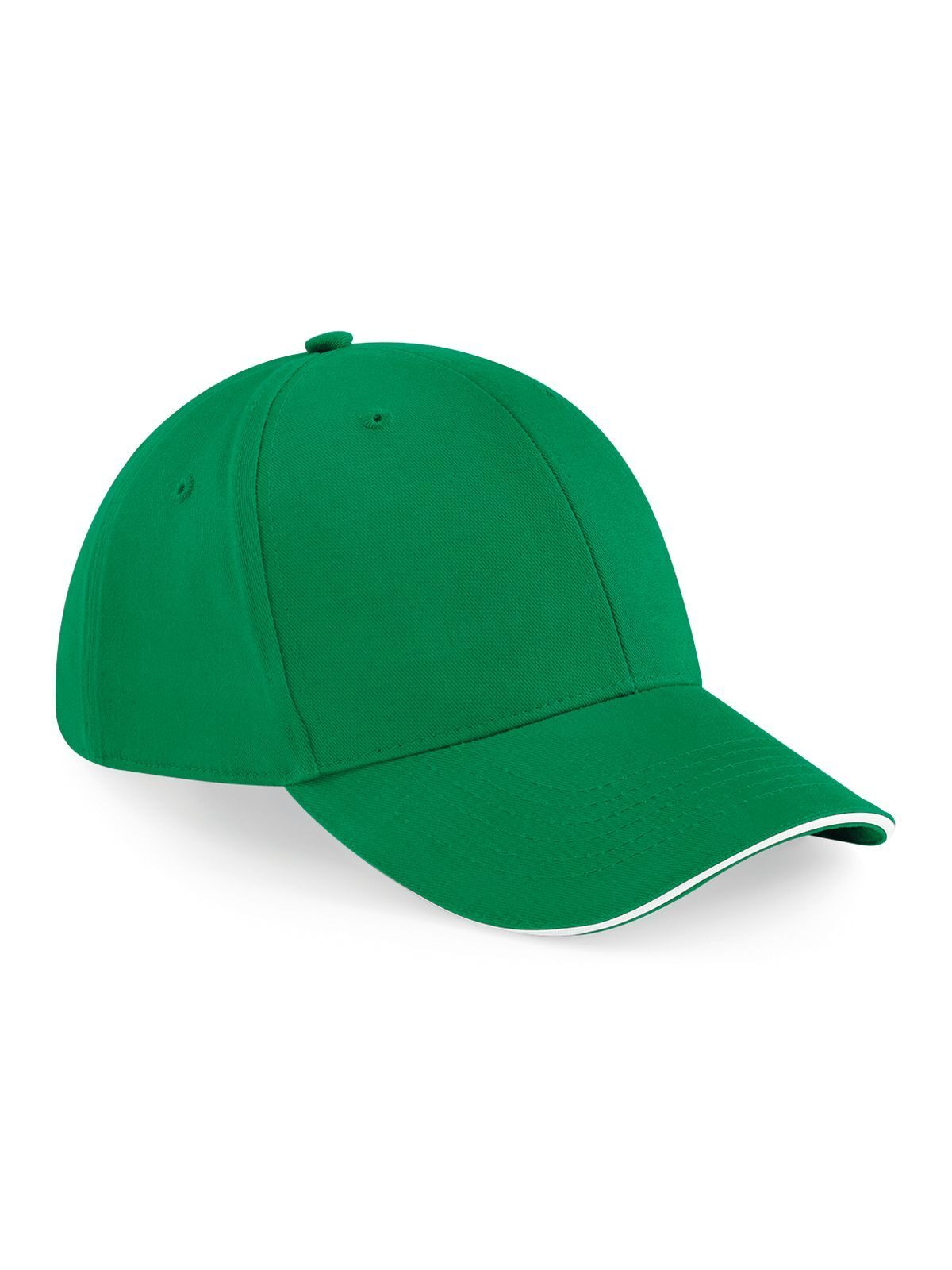 Athleisure 6 Panel Cap - KELW - Kellygrün/Weiß