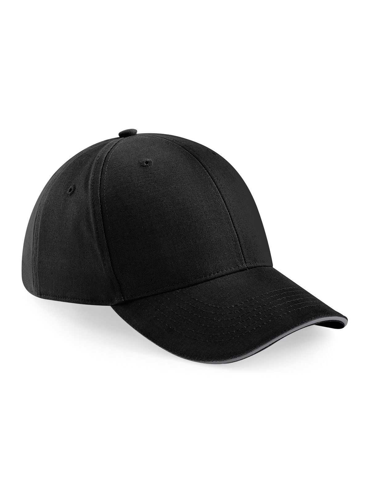 Athleisure 6 Panel Cap - BLKGP - Schwarz/Graphitgrau