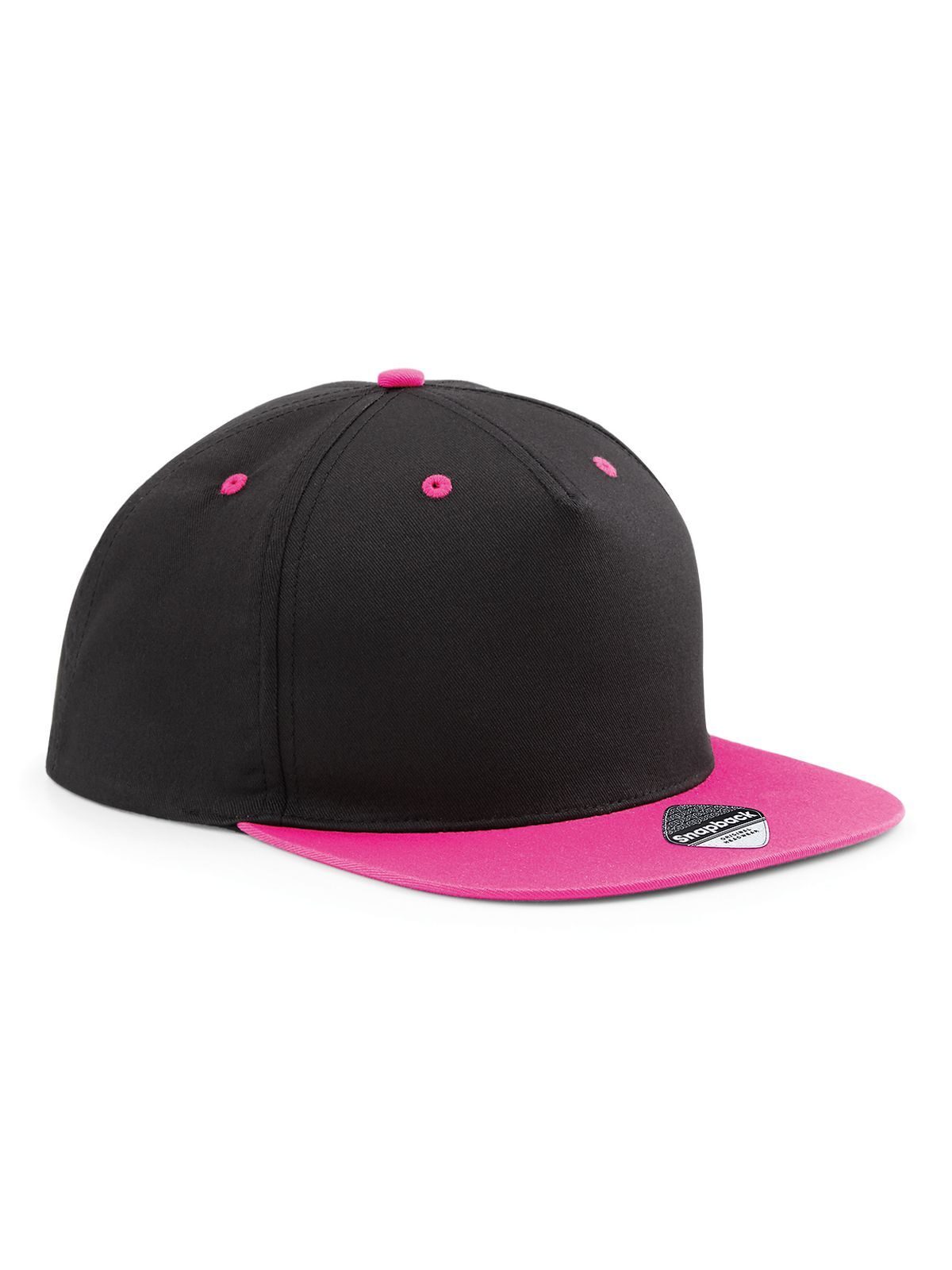 5-Panel-Kontrast-Snapback - BLKF - Schwarz/Fuchsia