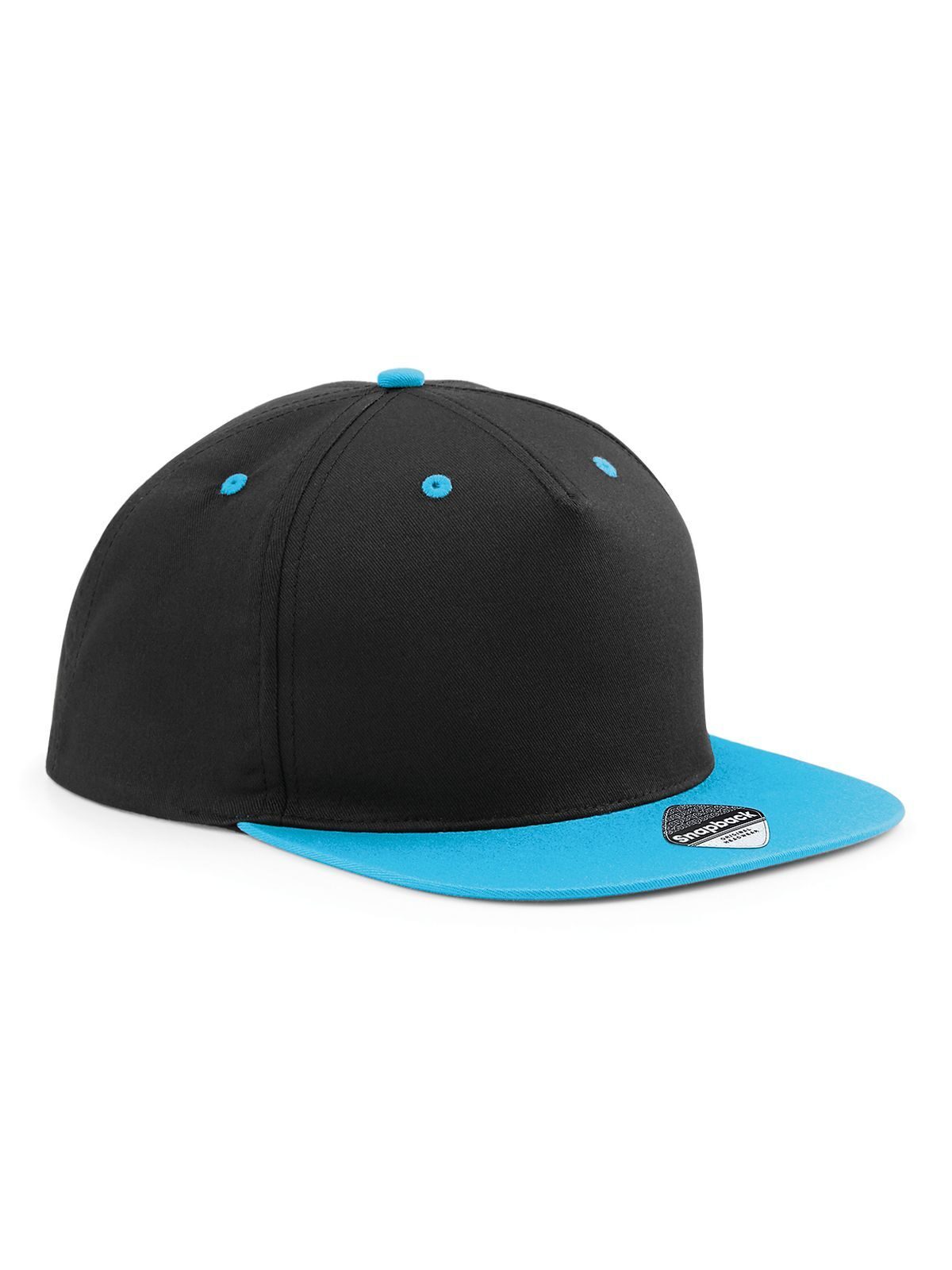 5-Panel-Kontrast-Snapback - BLKSB - Schwarz/Surfblau