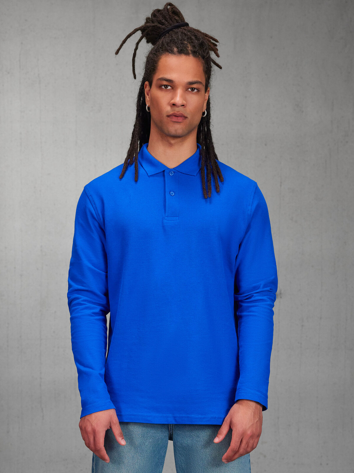 Herren-Langarmpolo ID.001