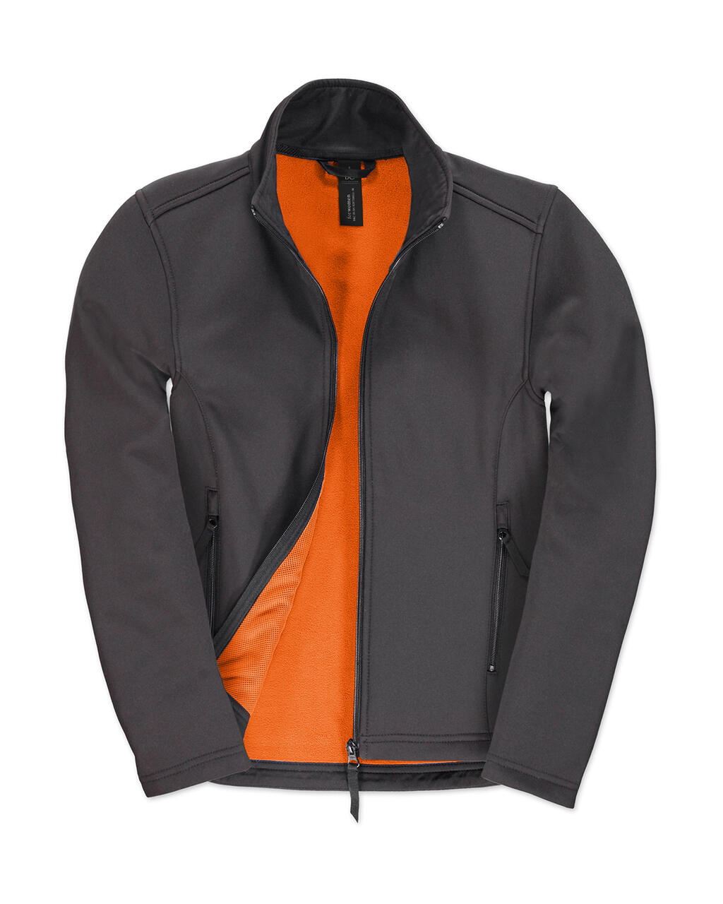 Softshell-Damenjacke ID.701 - 170 - Dunkelgrau/Neonorange
