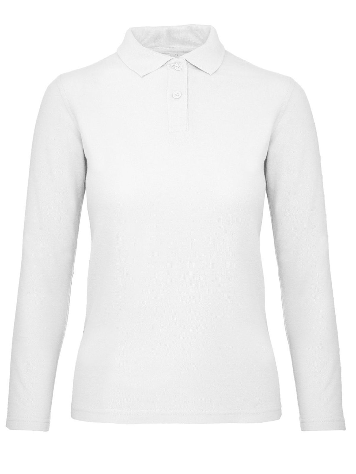 Damen-Langarmpolo ID.001 - WH001 - Weiß