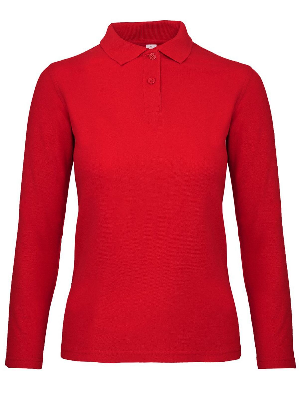 Damen-Langarmpolo ID.001 - RE004 - Rot