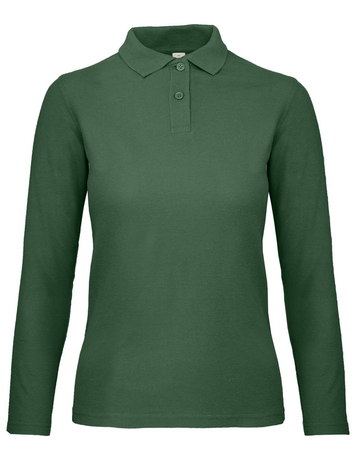 Damen-Langarmpolo ID.001 - BG540 - Flaschengrün