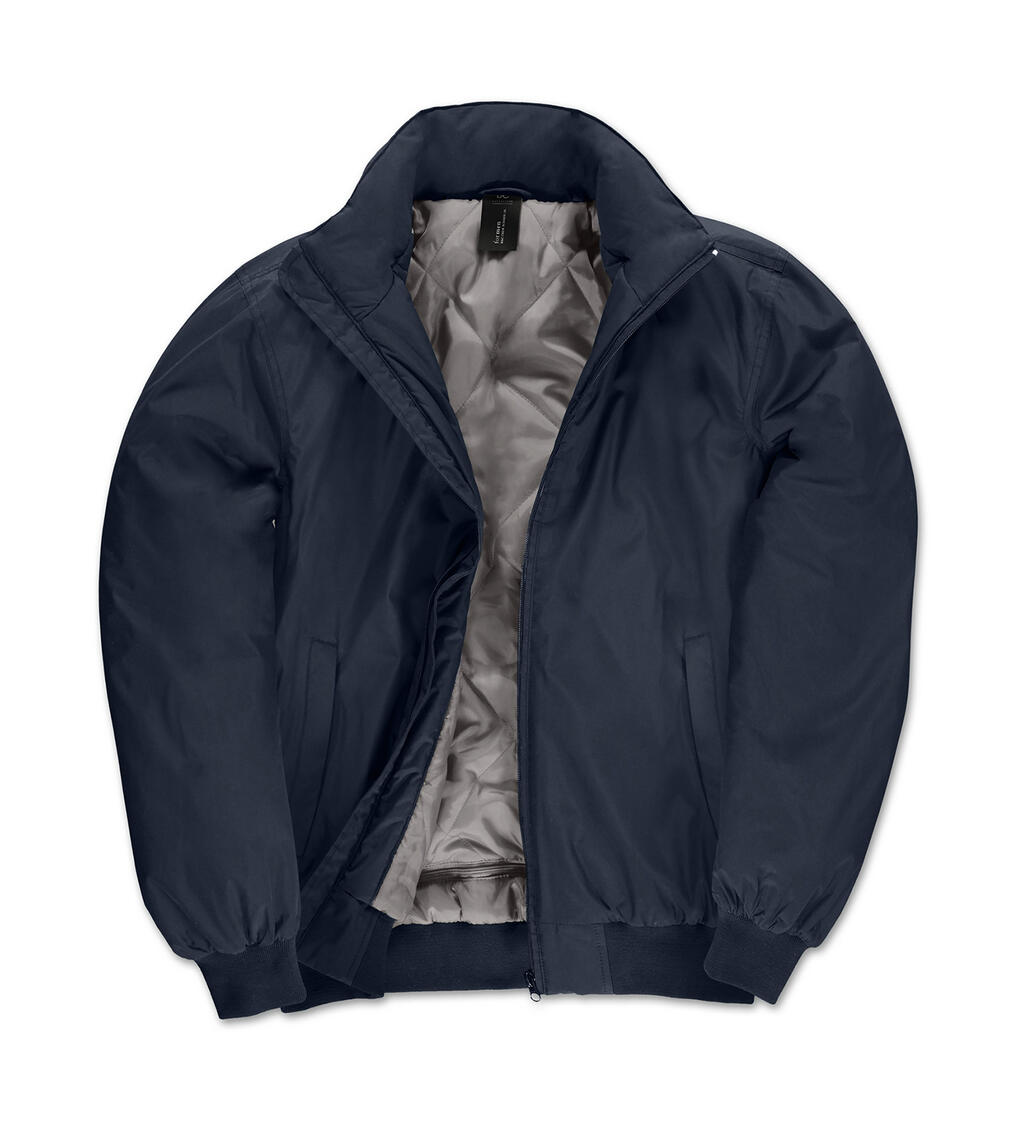 Herrenjacke Rundhals-Bomber - 255 - Marineblau/Warmes Grau