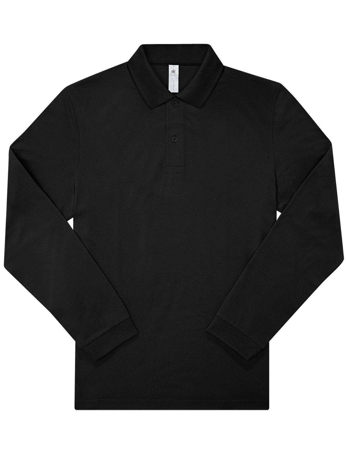 Mein Polo 180 Langarm - BL002 - Schwarz