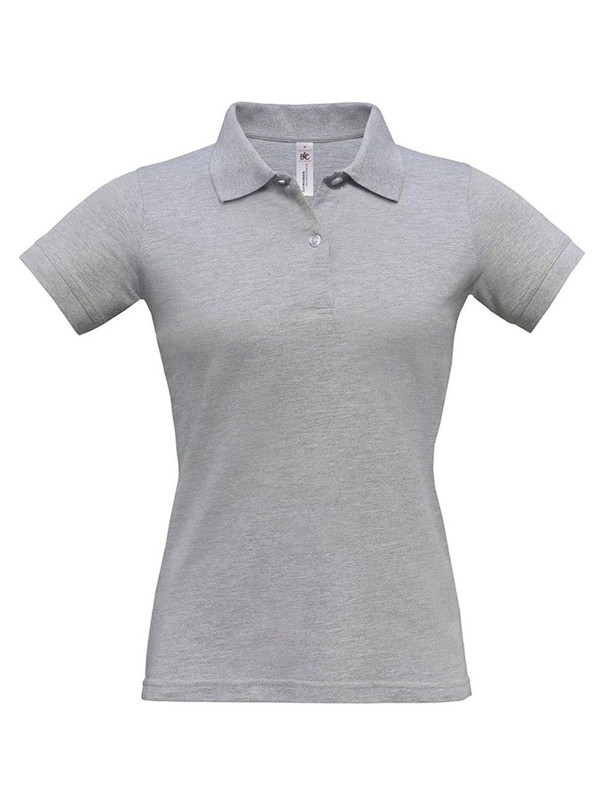 Damen Polo Safran Pure - HG610 - Heidegrau