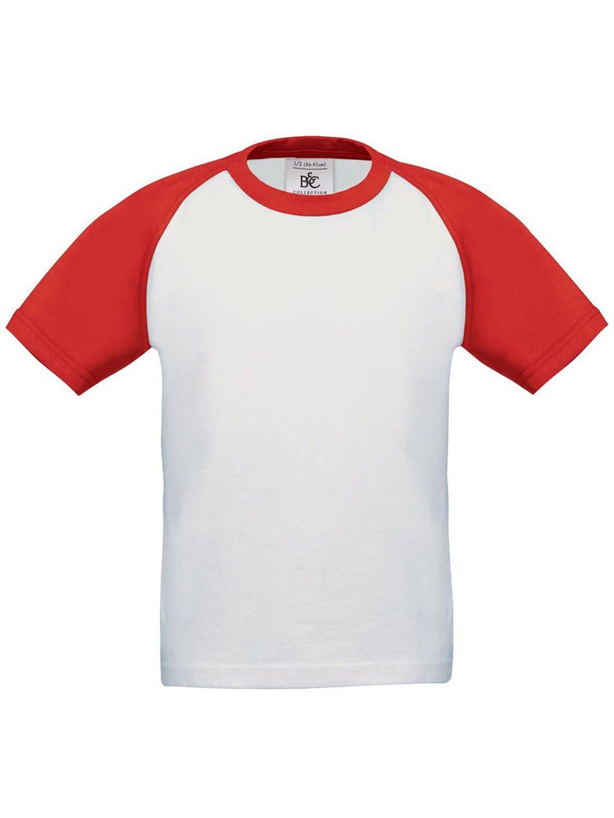 Kinder-T-Shirt Baseball - 903 - Weiß/Rot