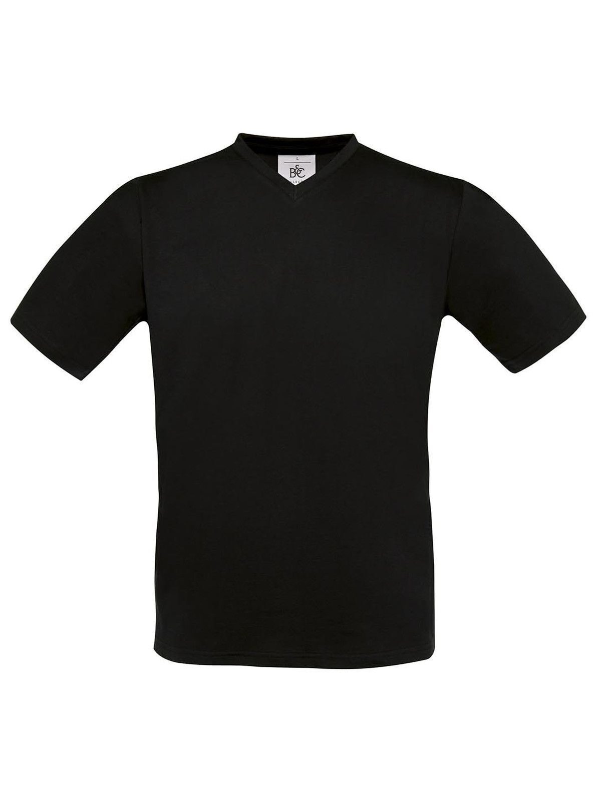 Exakt V-Ausschnitt T-Shirt - BL002 - Schwarz