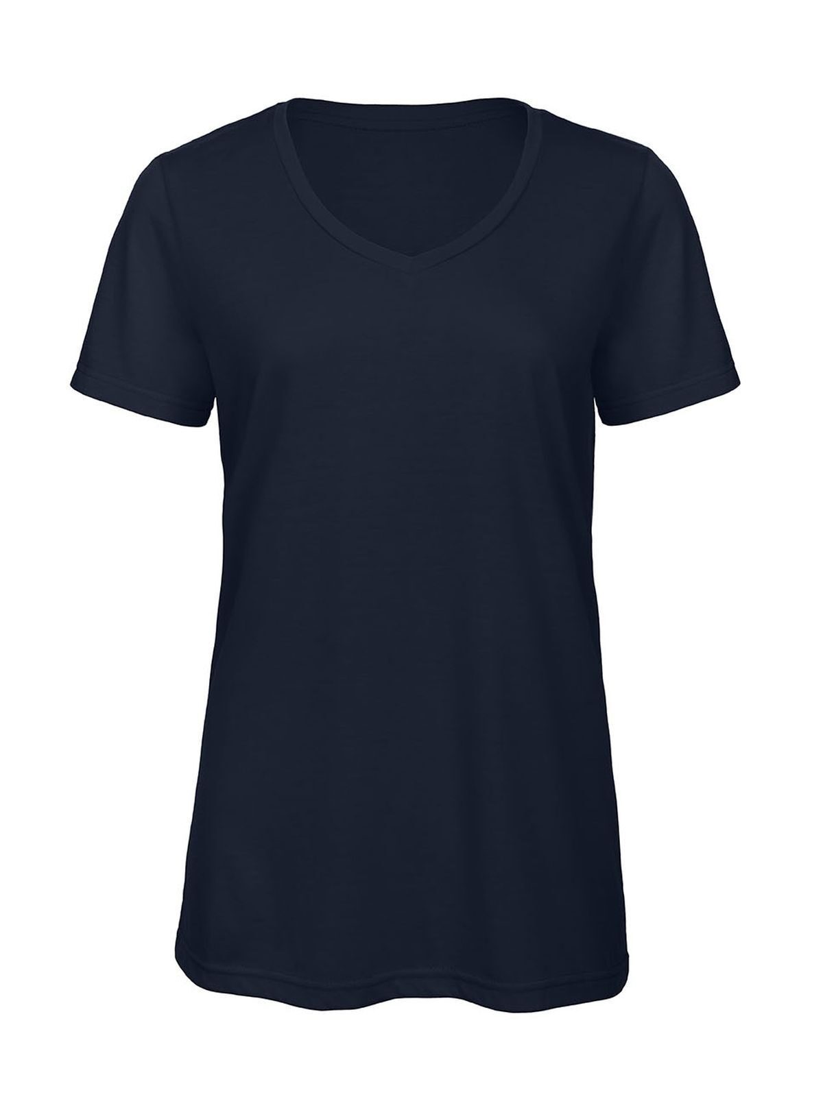 Damen-T-Shirt mit V-Ausschnitt aus Triblend-Material - NA003 - Marine