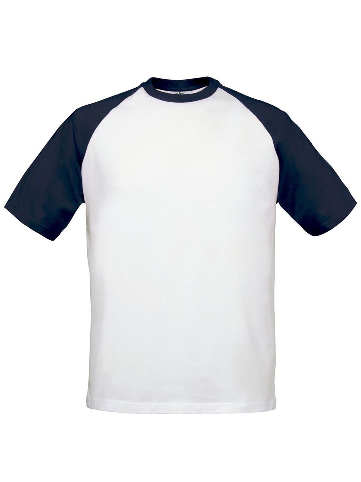 Baseball-T-Shirt - 908 - Weiß/Marineblau