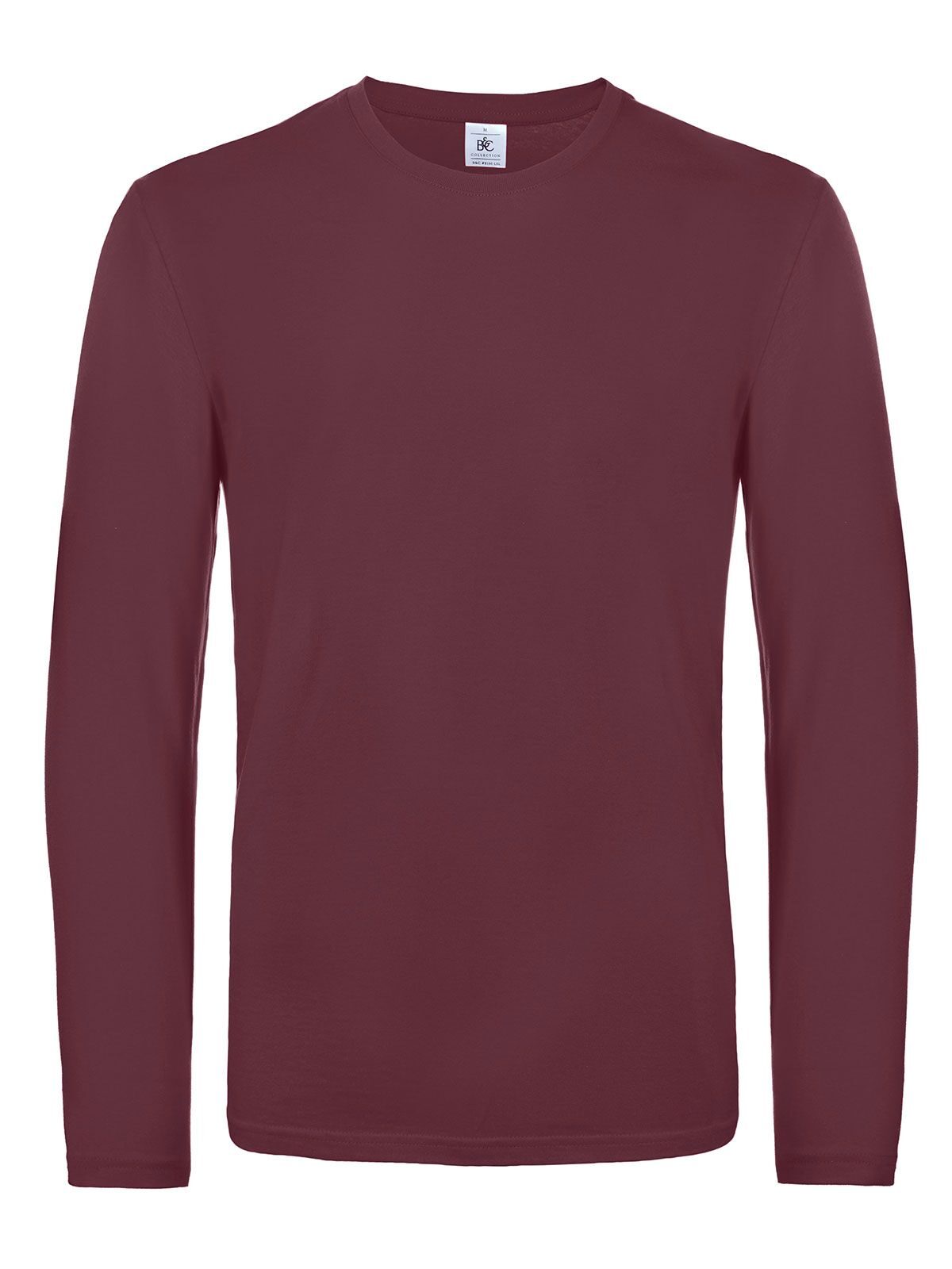 Herren-T-Shirt #E190 Langarm - BU370 - Burgunderrot