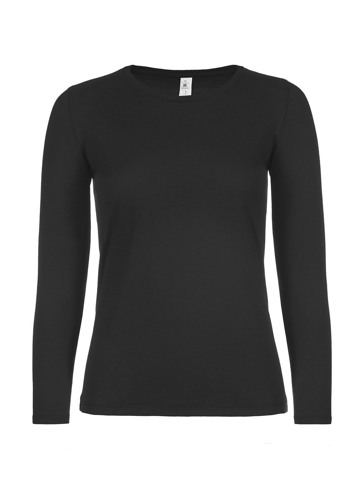 Damen-T-Shirt #E150 Langarm - BL002 - Schwarz