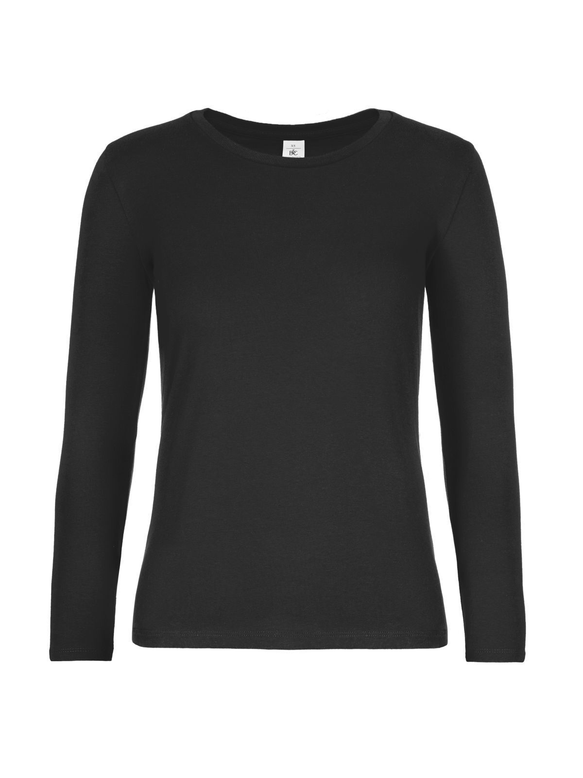 Damen-T-Shirt #E190 Langarm - BL002 - Schwarz
