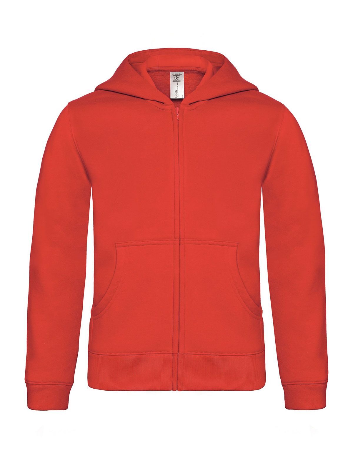 Kinder-Sweatshirt mit Kapuze und durchgehendem Reißverschluss - RE004 - Rot