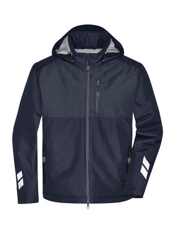 Wattierte Hardshell-Arbeitsjacke - NYCB - Marineblau/Carbon