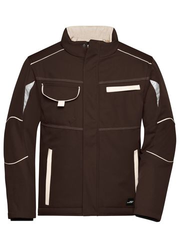 Wattierte Softshell-Arbeitsjacke – Stufe 2 - BRSTO - BROWN-STONE