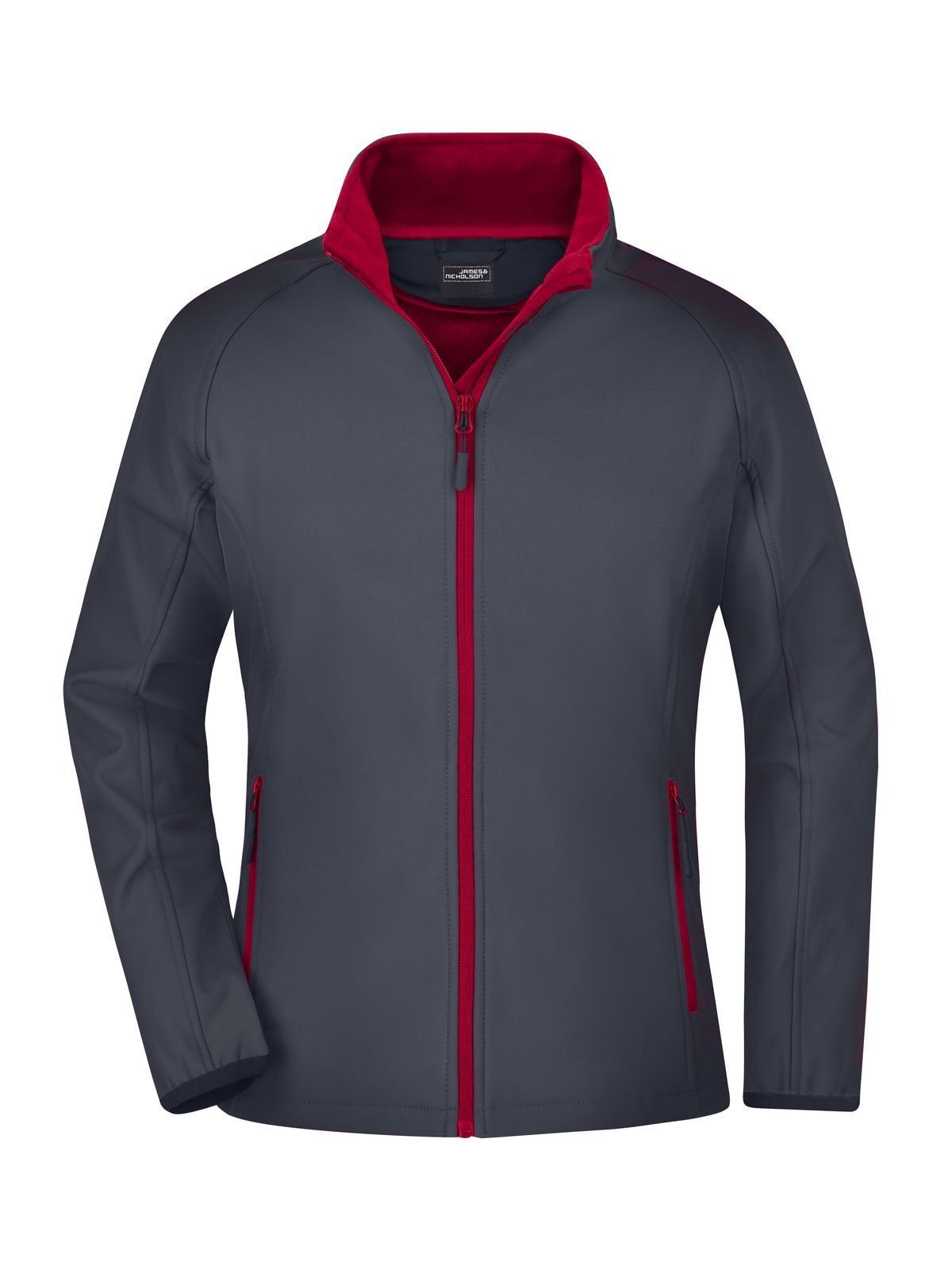 Damen-Softshelljacke (Werbeangebot) - IGRED - EISENGRAU-ROT