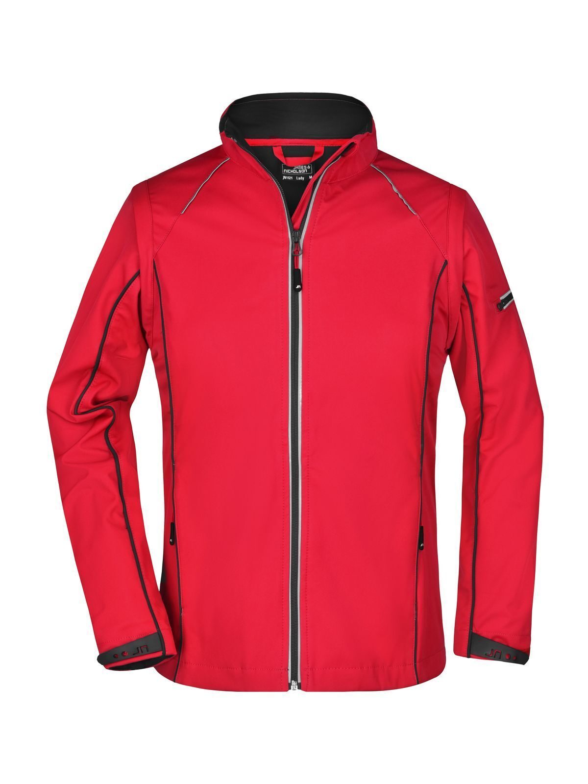Damen-Softshelljacke mit abnehmbarem Reißverschluss - RDBL - ROT-SCHWARZ