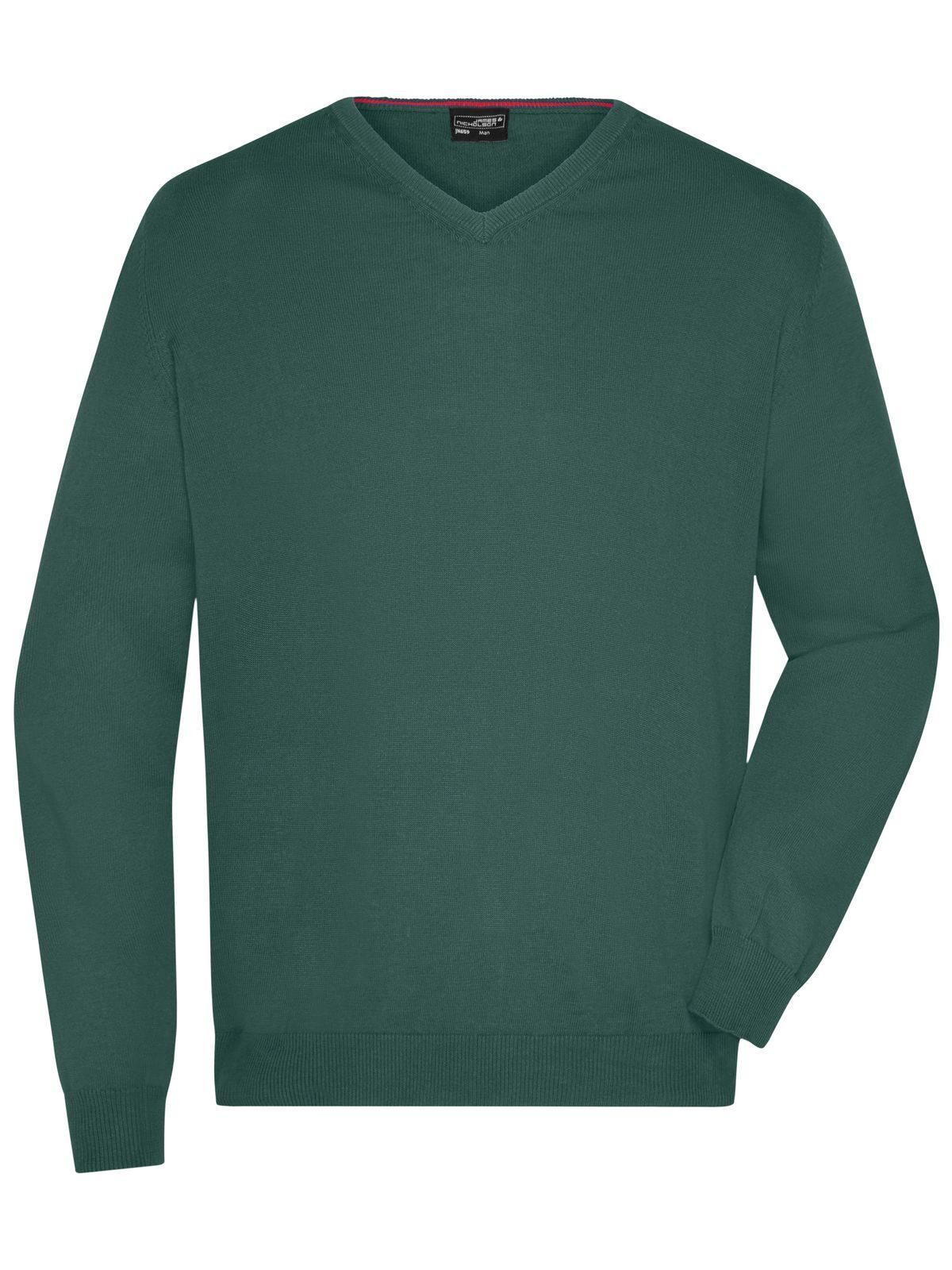 Herren-Pullover mit V-Ausschnitt - FO - FO – Waldgrün