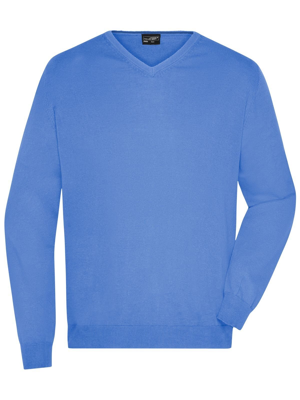 Herren-Pullover mit V-Ausschnitt - GLBLU - GLBLU – Gletscherblau