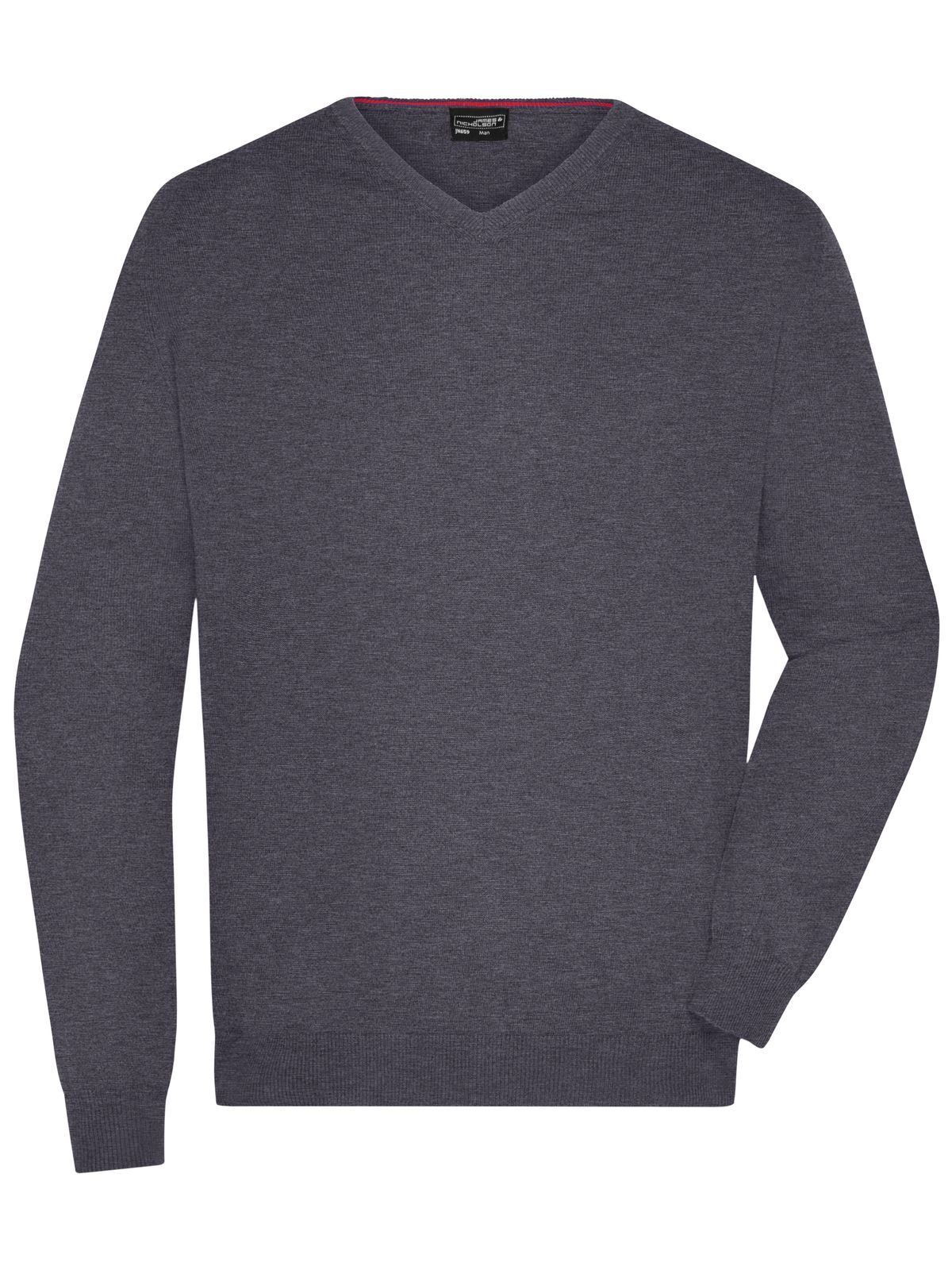 Herren-Pullover mit V-Ausschnitt - AN - ANTHRAZIT