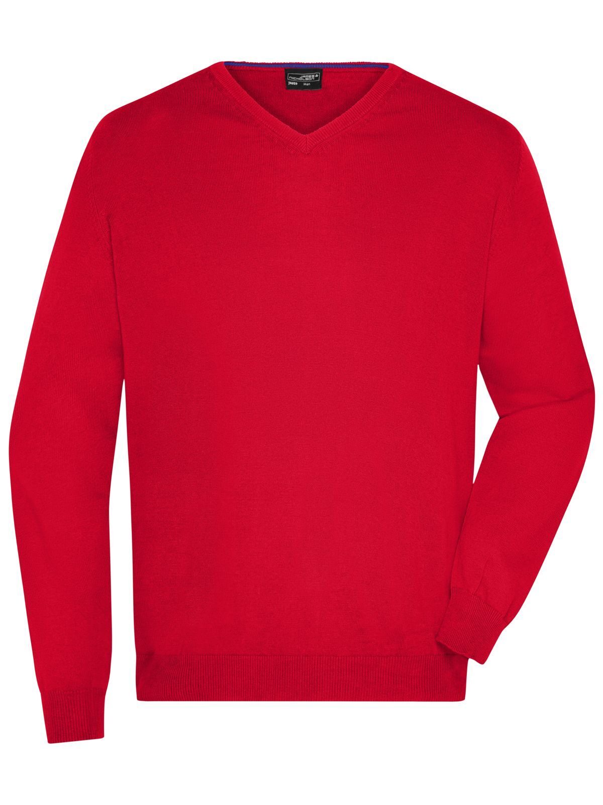 Herren-Pullover mit V-Ausschnitt - RD - Rot