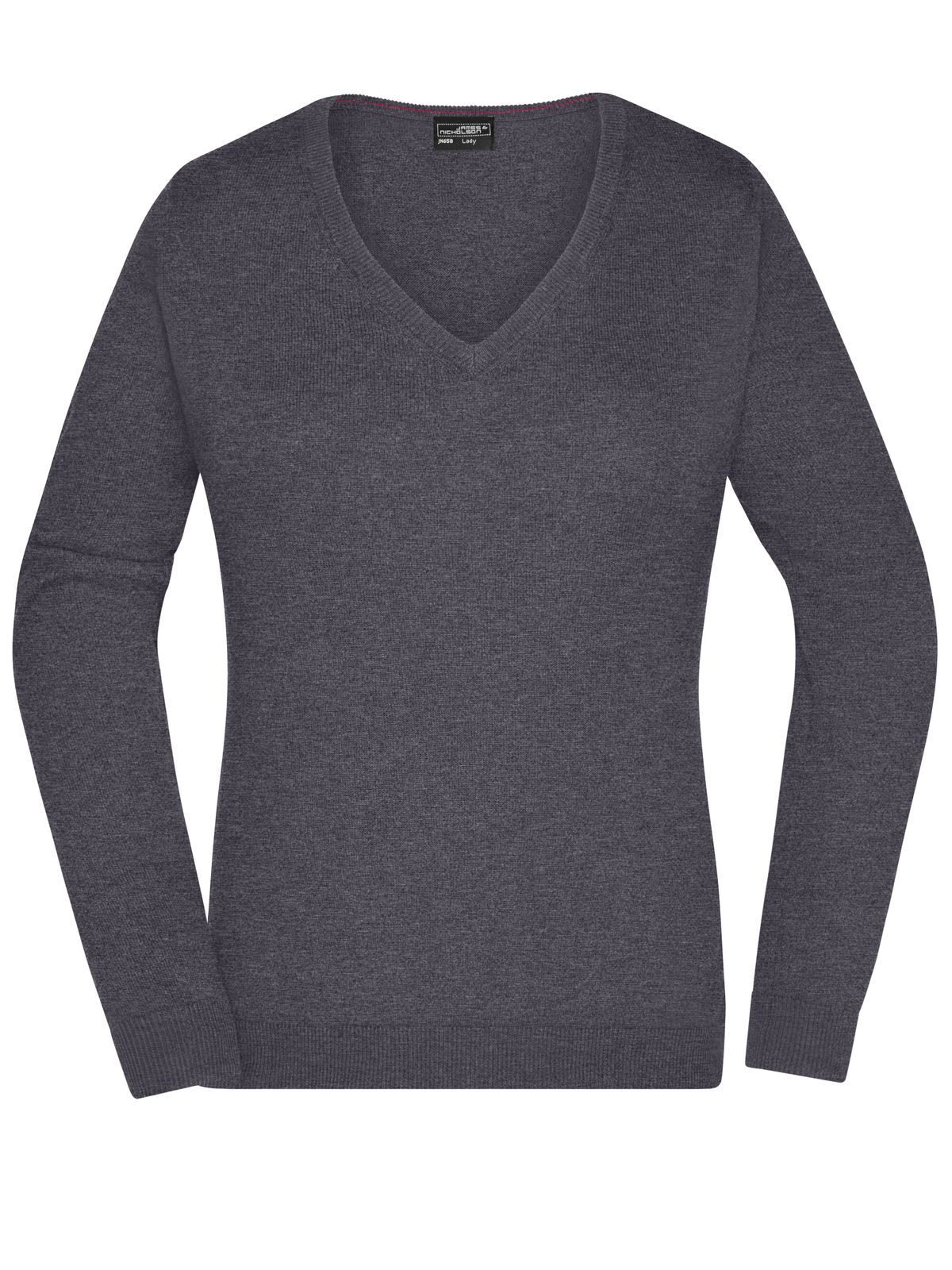 Damen-Pullover mit V-Ausschnitt - AN - ANTHRAZIT