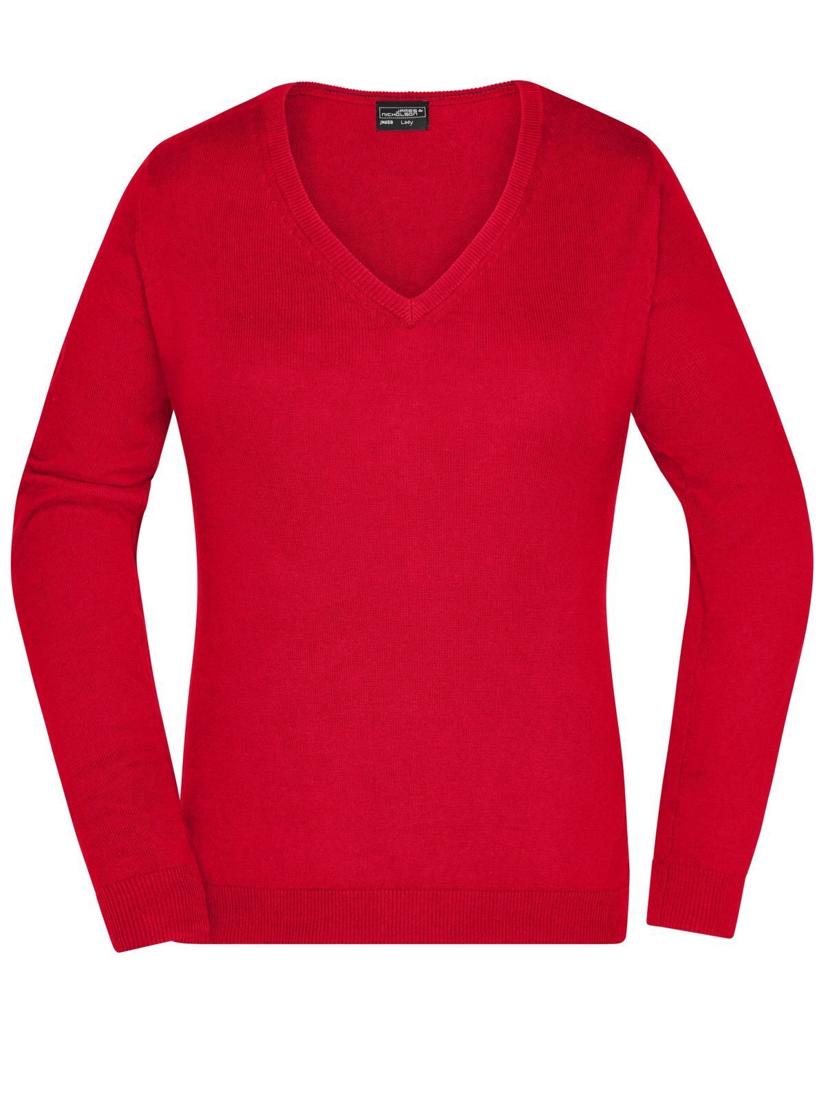 Damen-Pullover mit V-Ausschnitt - RD - Rot