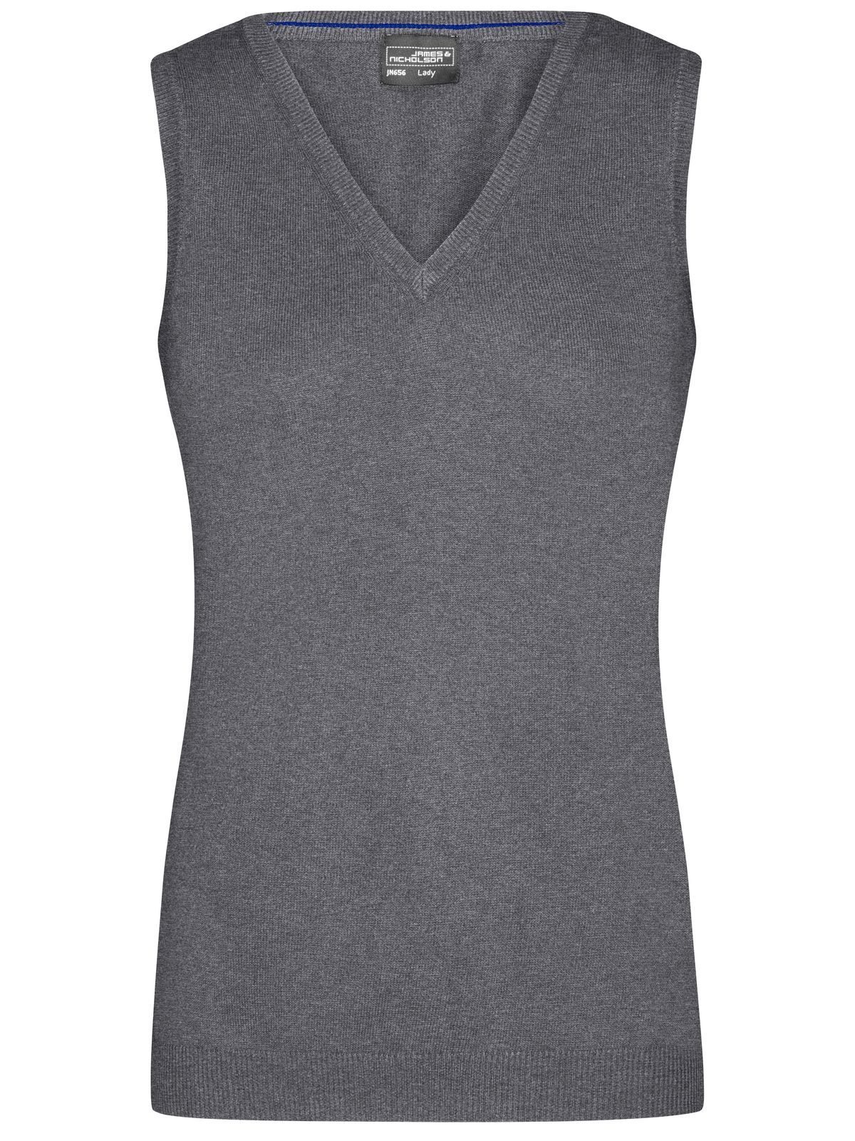 Damen-Pullover mit V-Ausschnitt - GREHE - Graue Heide