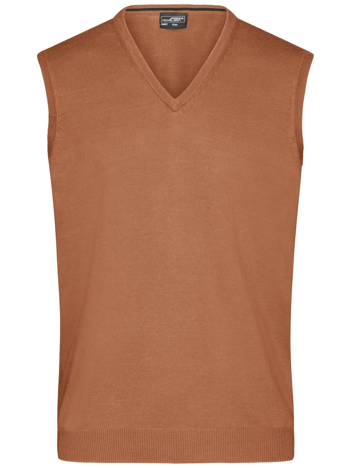 Herren-Pullover mit V-Ausschnitt - CA - Kamel