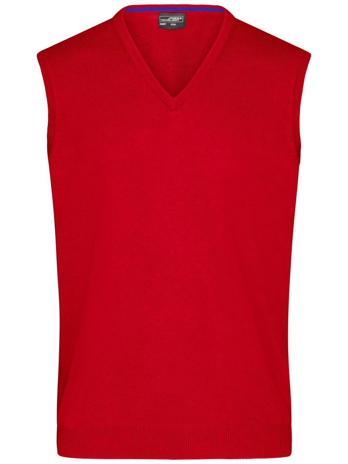 Herren-Pullover mit V-Ausschnitt - RD - Rot